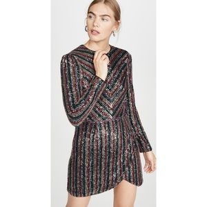 NWT SAYLOR | Striped Starling Sequin Dress Medium